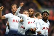 Lucas (centre) was Spurs' bright spark throughout, took his goal well and is enjoying a good few weeks